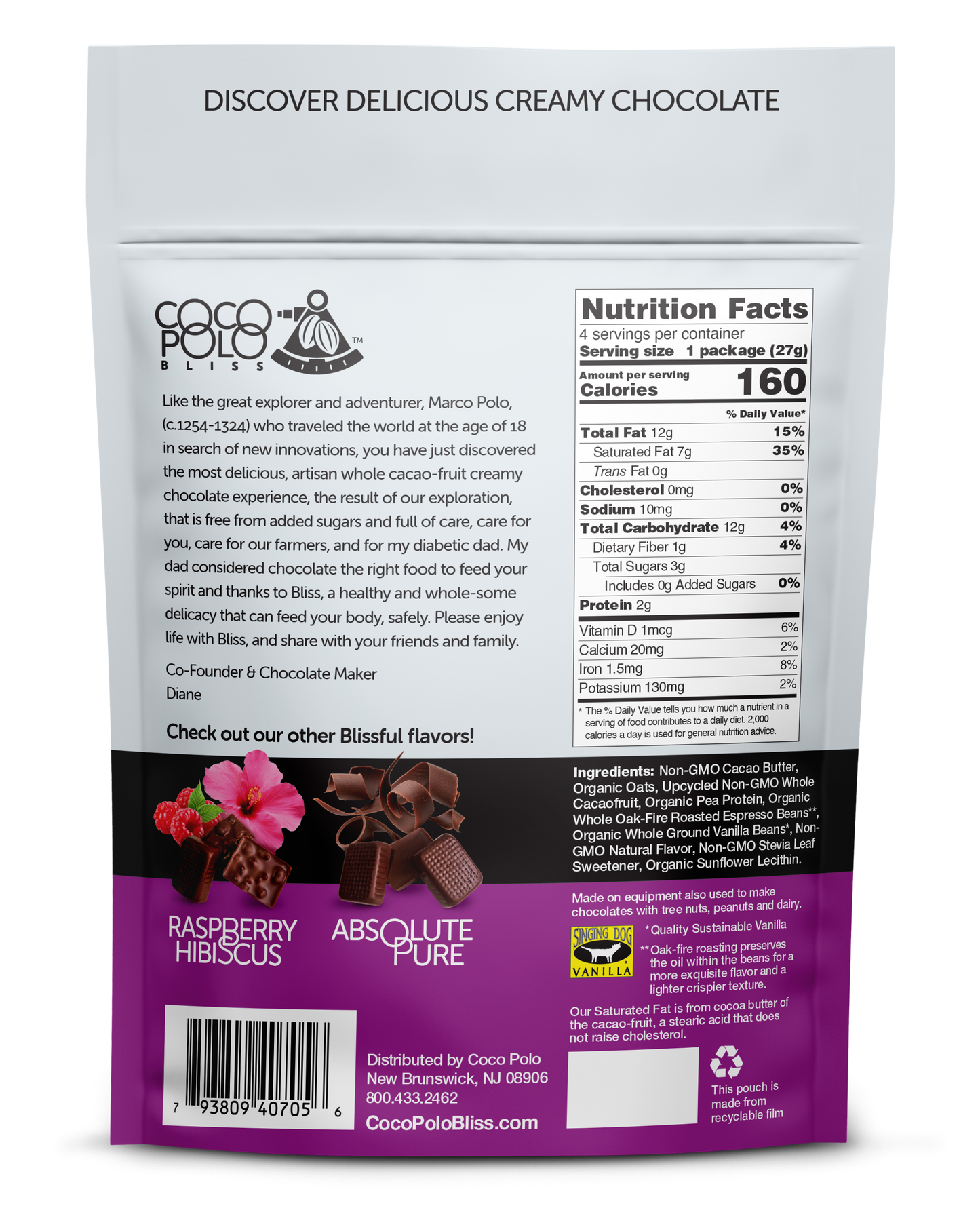 Coco Polo bliss™ Whole Espresso Bean Infused