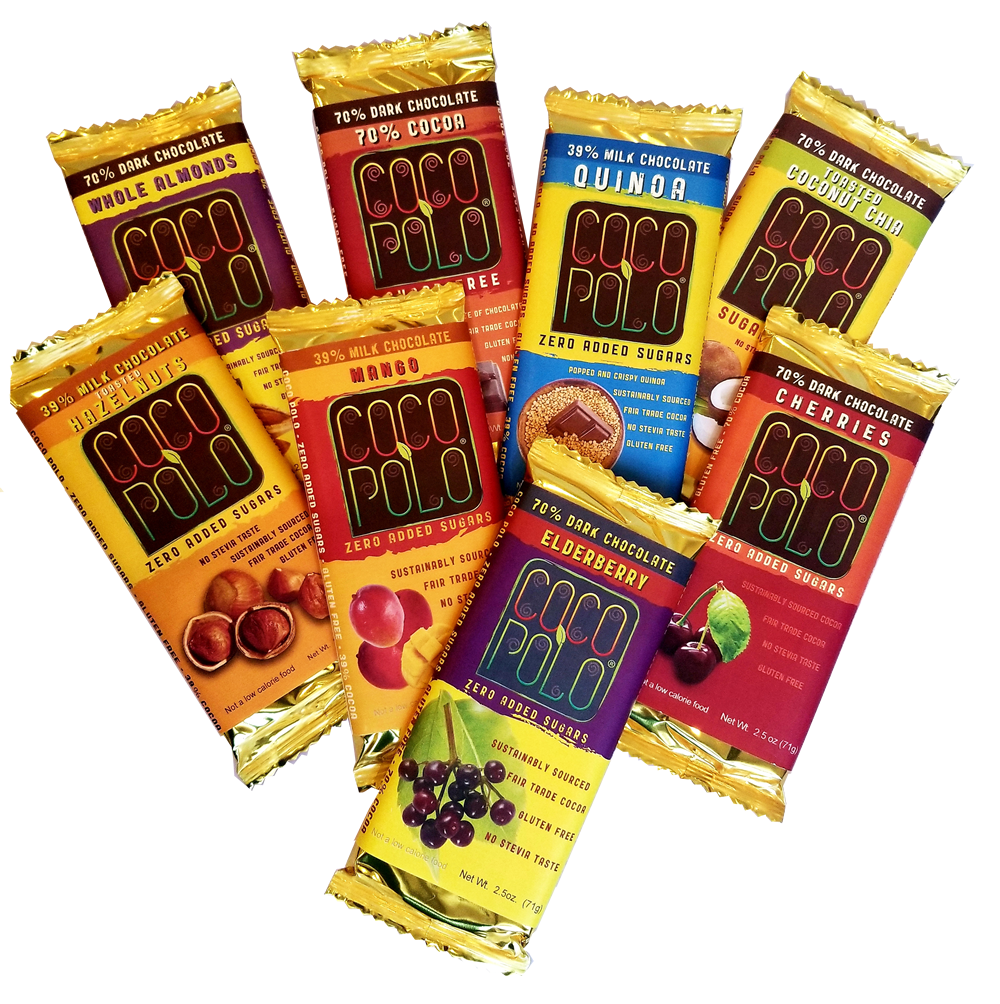 Coco Polo 70% natural sugar free chocolates