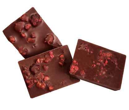 Hibiscus Raspberry Chocolate Bars, rich in dietary fiber and antioxidants