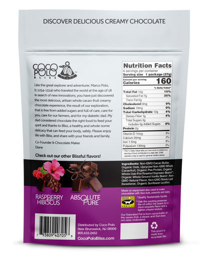 Coco Polo Bliss – Whole Espresso Bean Infused Chocolate with Antioxidants