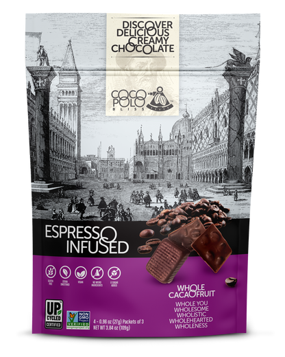 Whole Espresso Bean Infused Chocolate by Coco Polo Bliss